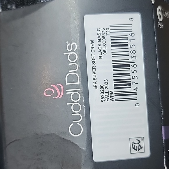 NWT CuddlDuds 6 Pack Soft Crew Socks - Picture 4 of 5